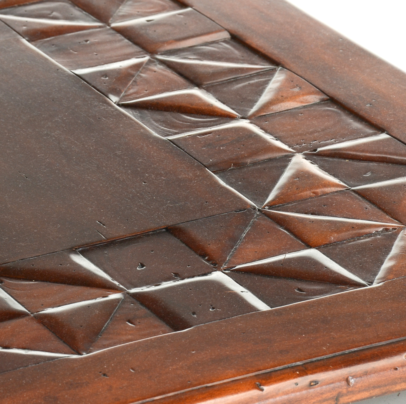 Large Geometric Marquetry Mahogany Coffee Table