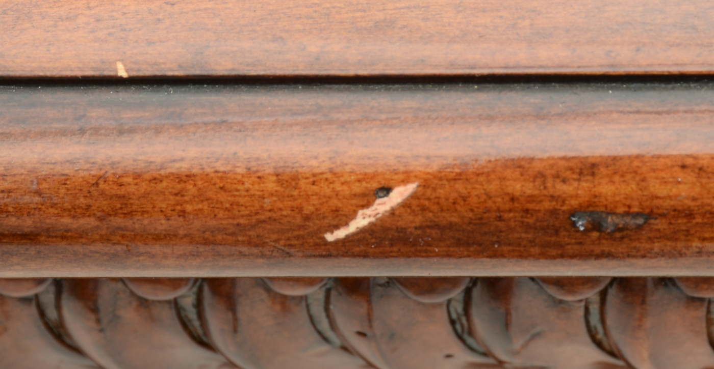 Large Geometric Marquetry Mahogany Coffee Table