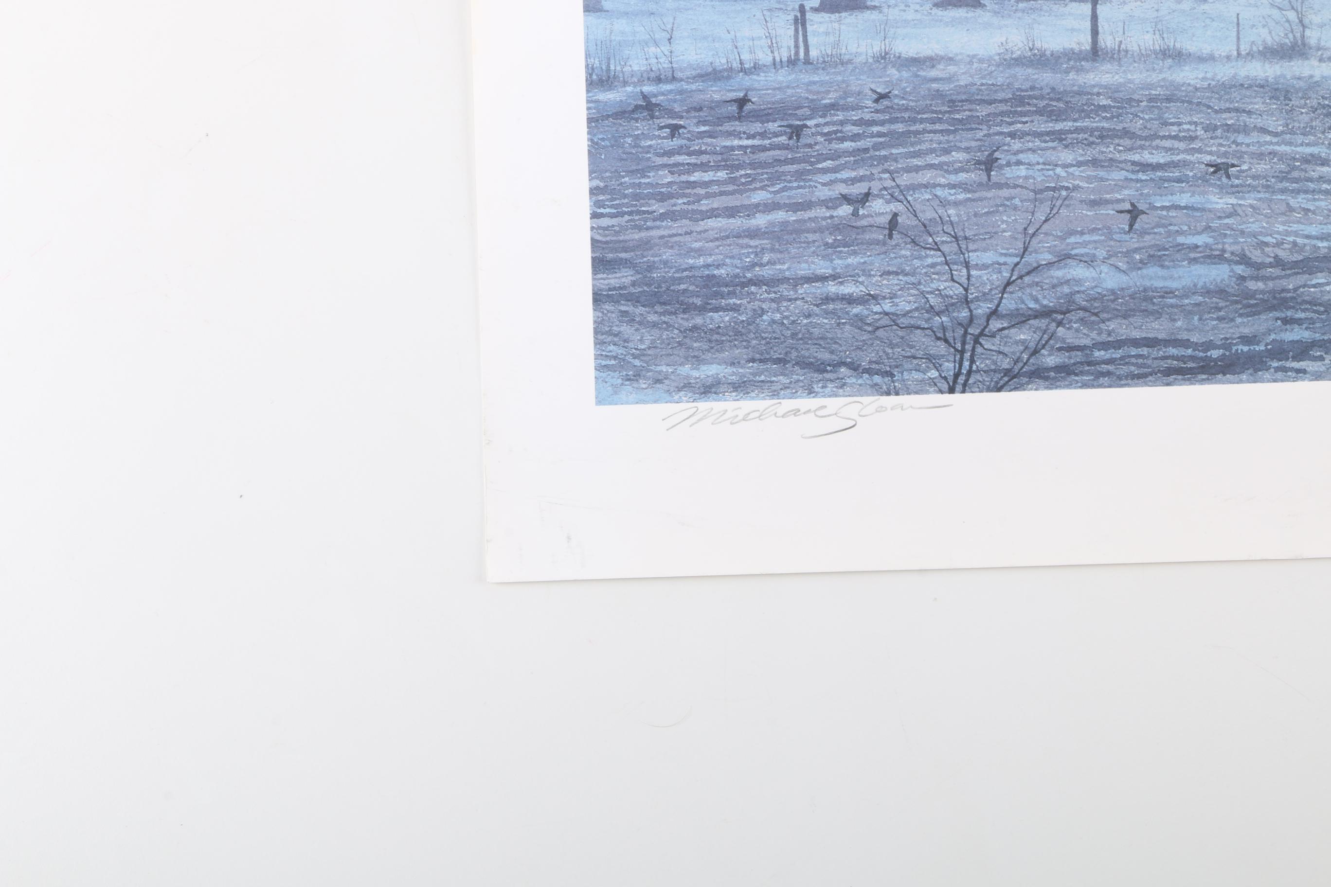 Michael Sloan Limited Edition Offset Lithograph "Church at Henry's Crossroads"