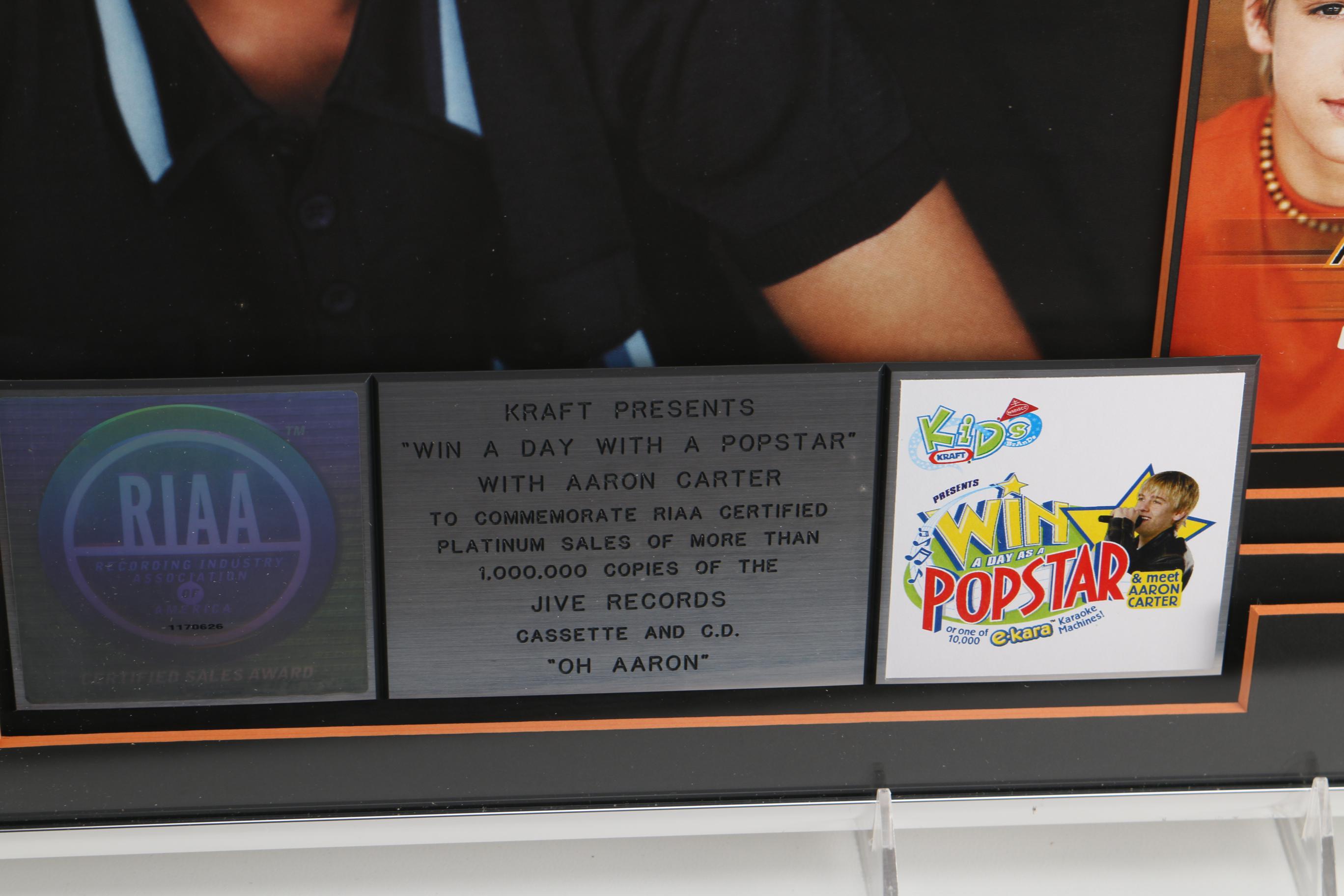 Aaron Carter Platinum Commemorative Cassette and CD