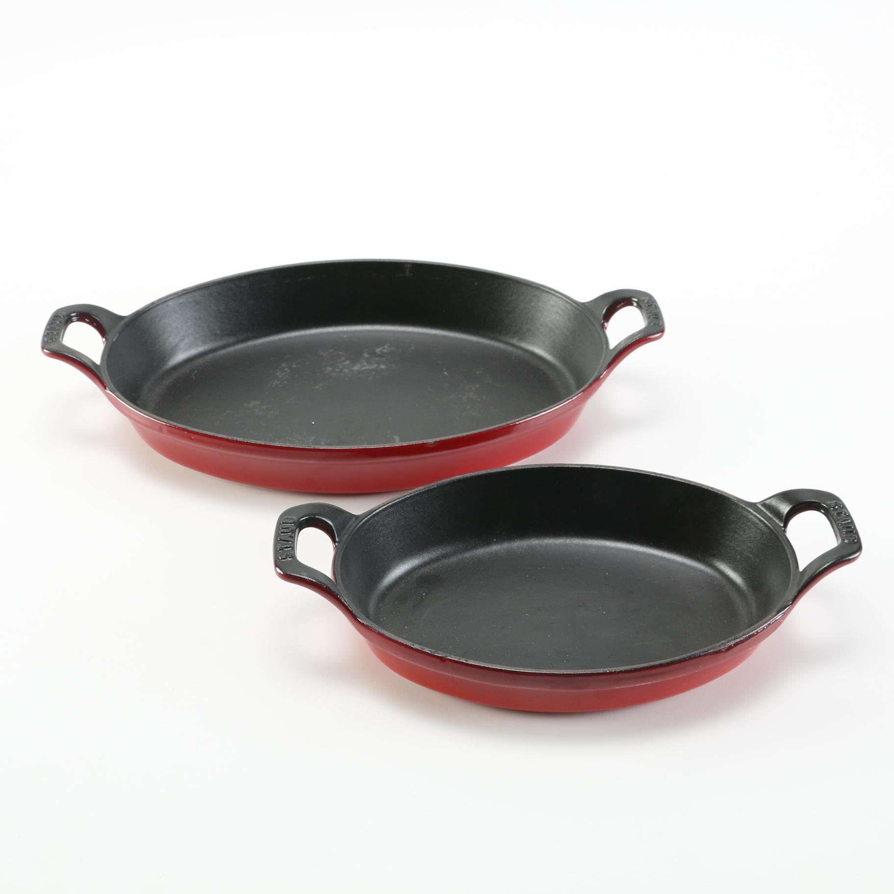 Two Staub Gratin Baking Dishes