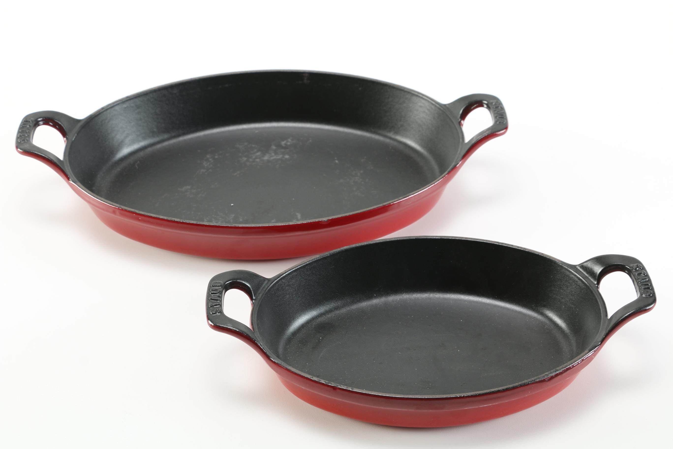 Two Staub Gratin Baking Dishes