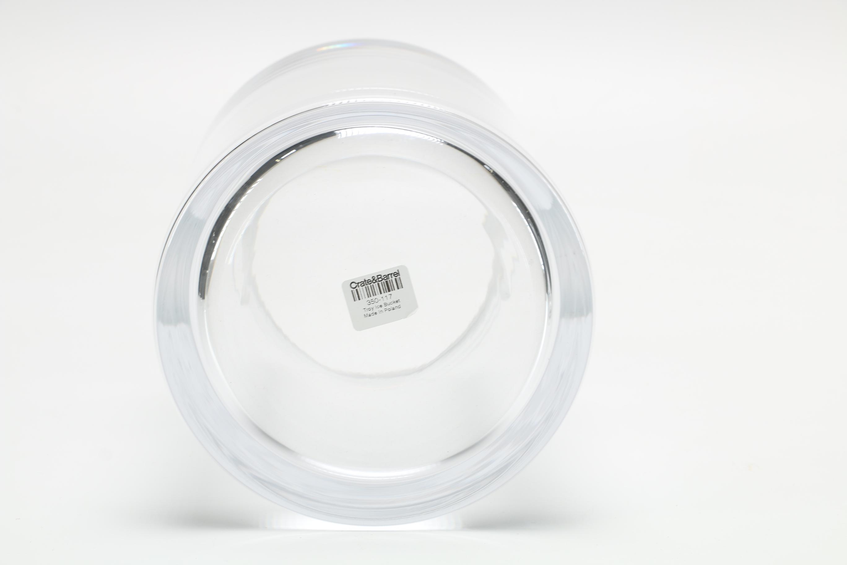 Crate & Barrel "Troy" Ice Bucket and "Gallery" Carafe