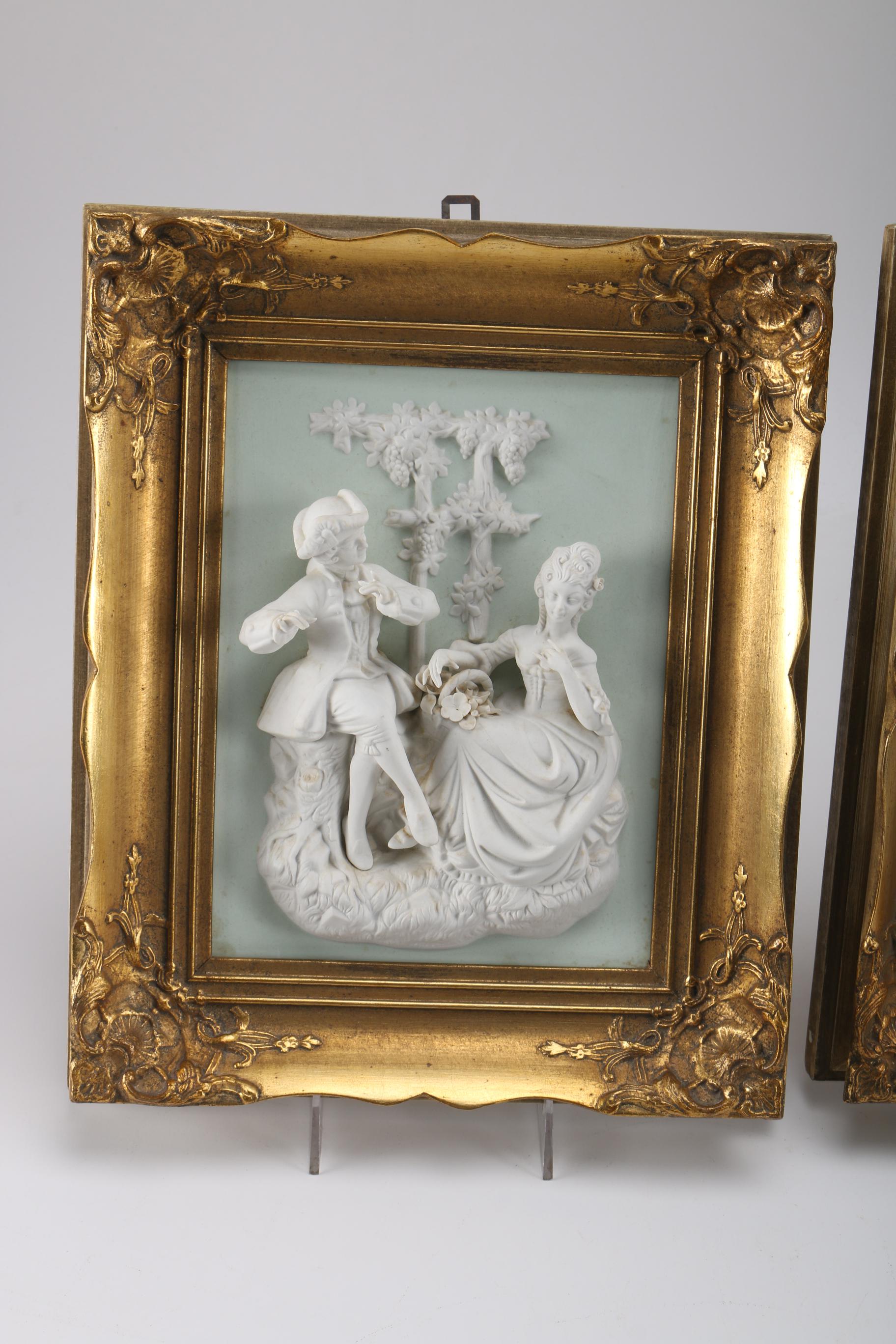 Alt Meissen Art Porcelain Relief Sculptures