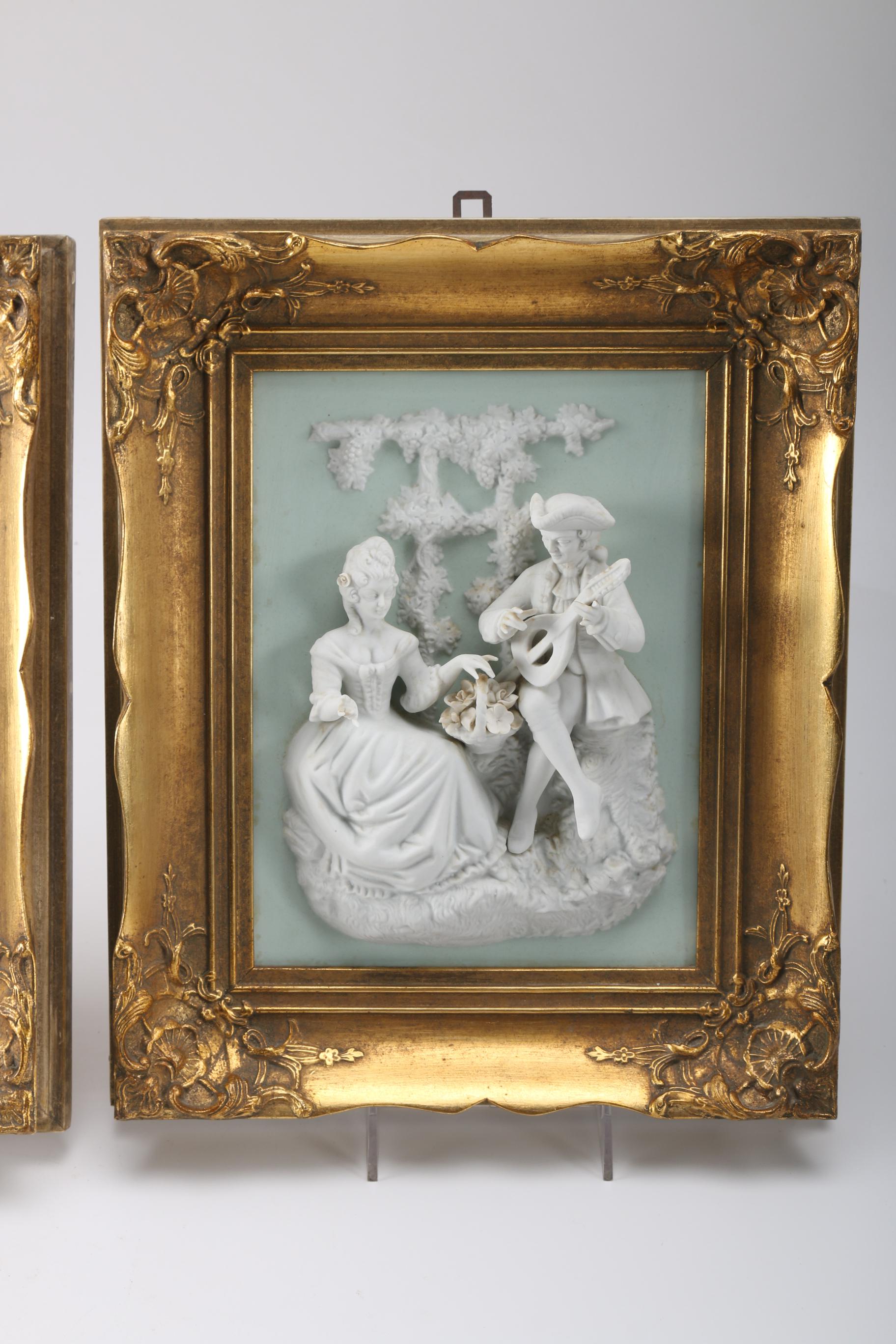 Alt Meissen Art Porcelain Relief Sculptures