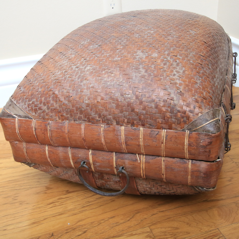 Vintage Chinese Bamboo Suitcase