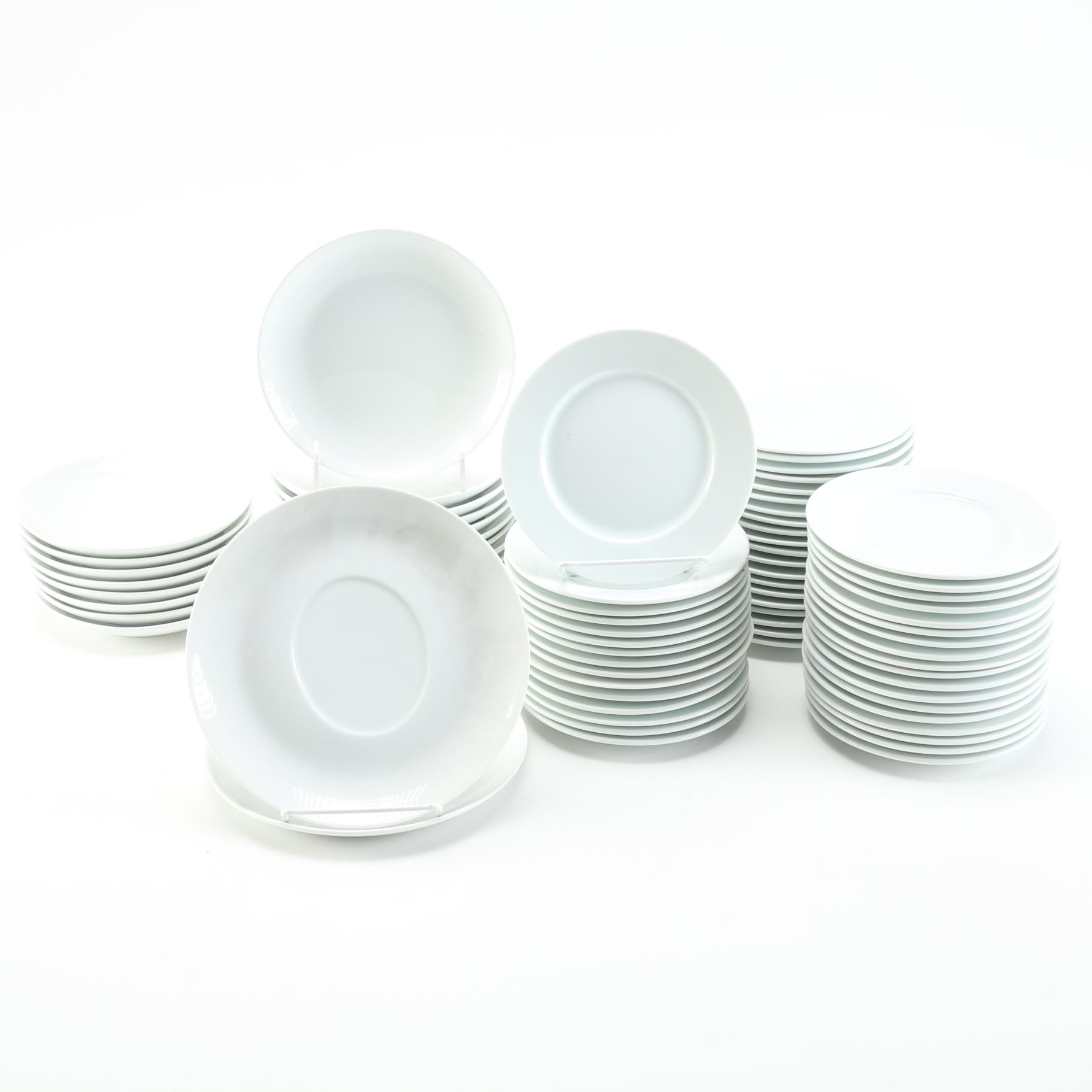 Crate & Barrel Porcelain and Ceramic White Plates