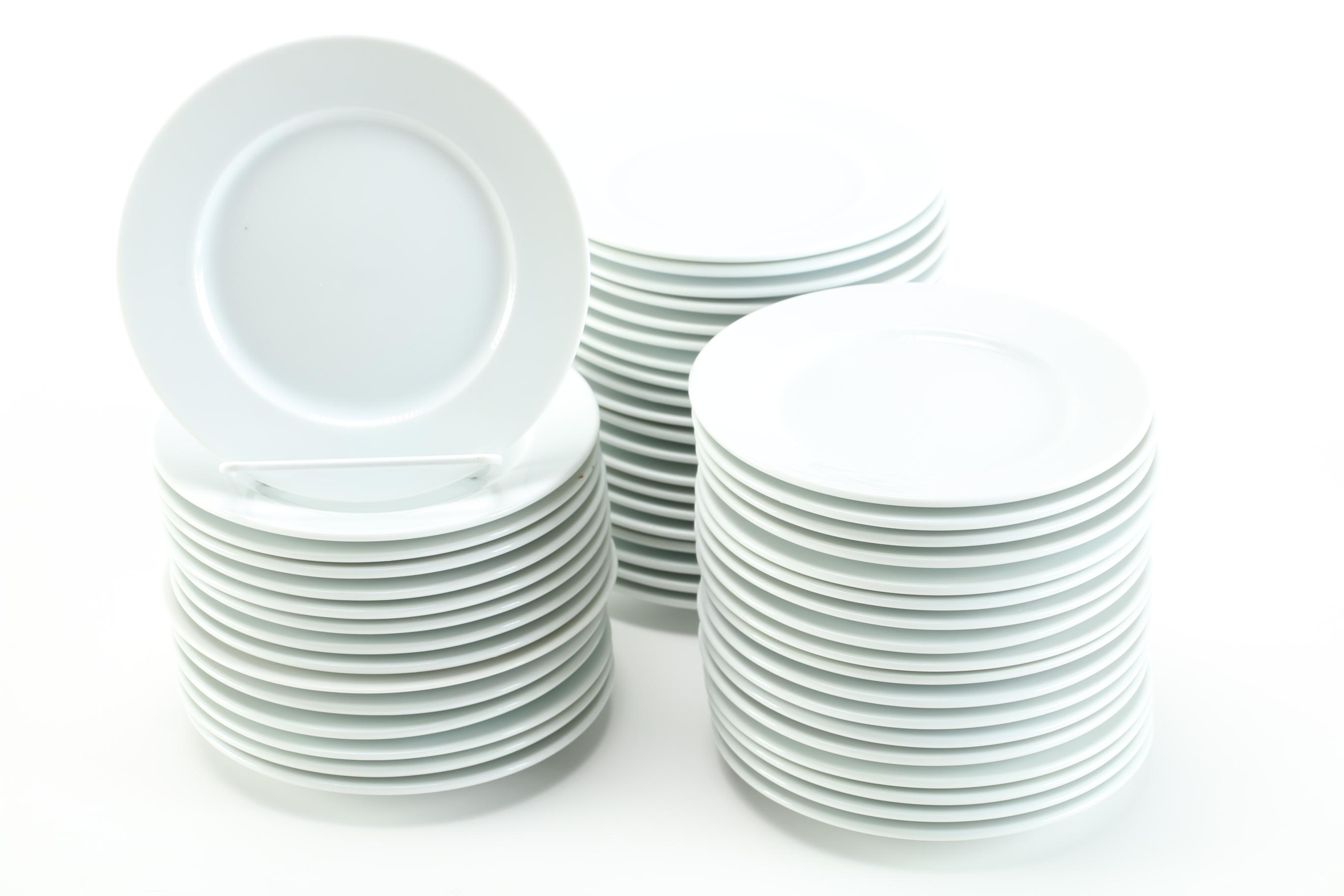 Crate & Barrel Porcelain and Ceramic White Plates