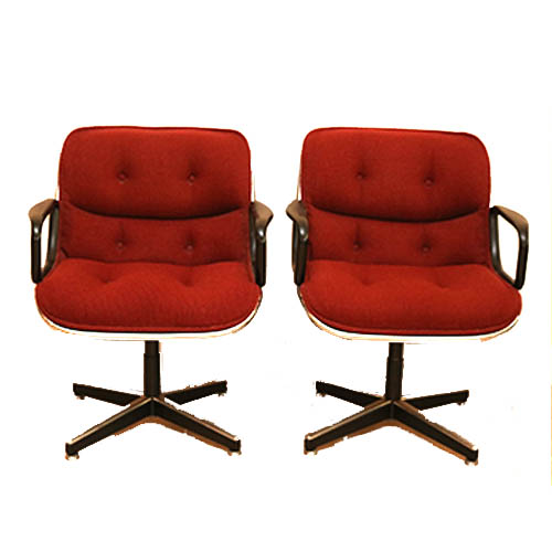 Pair of Vintage Office Chairs by Charles Pollock for Knoll