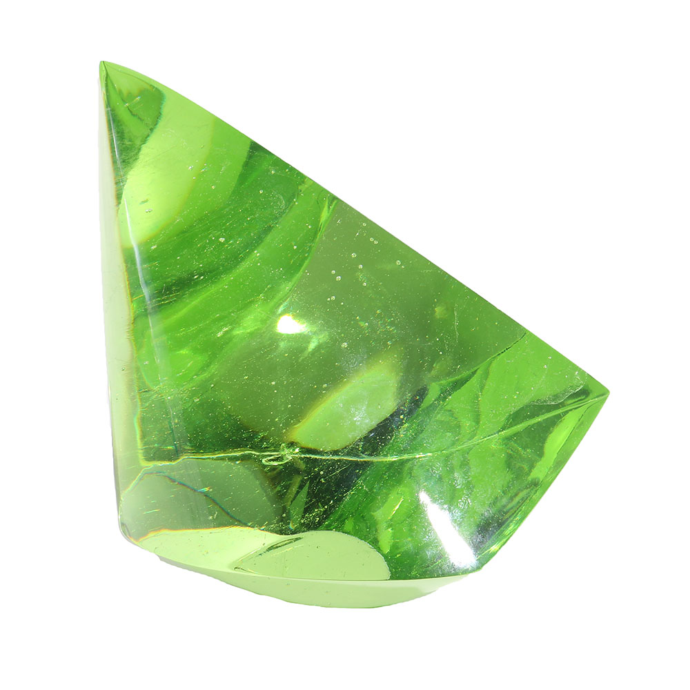 Pyramindal Green Glass Sculpture