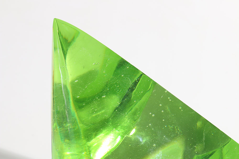 Pyramindal Green Glass Sculpture