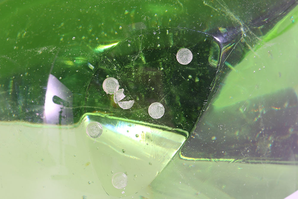 Pyramindal Green Glass Sculpture