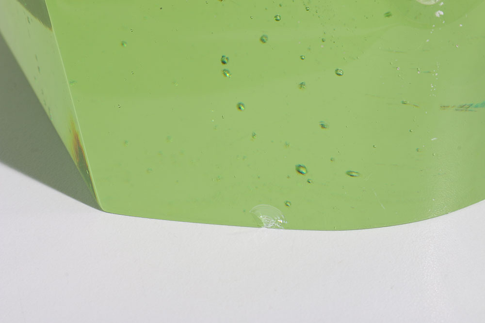 Pyramindal Green Glass Sculpture