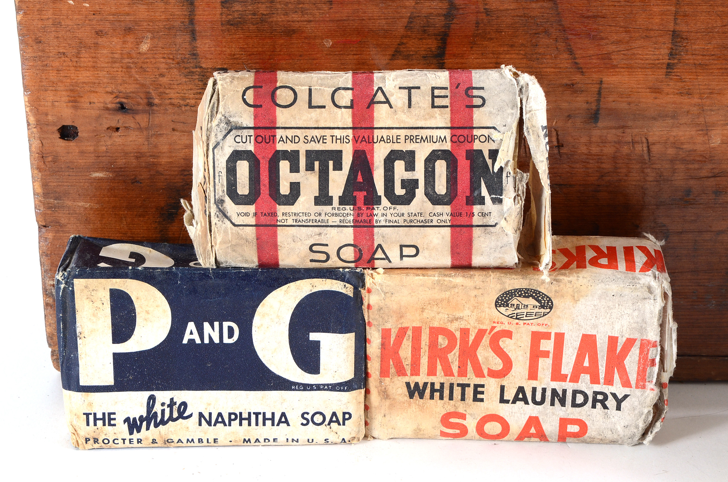 Vintage Soap Cakes with Crate