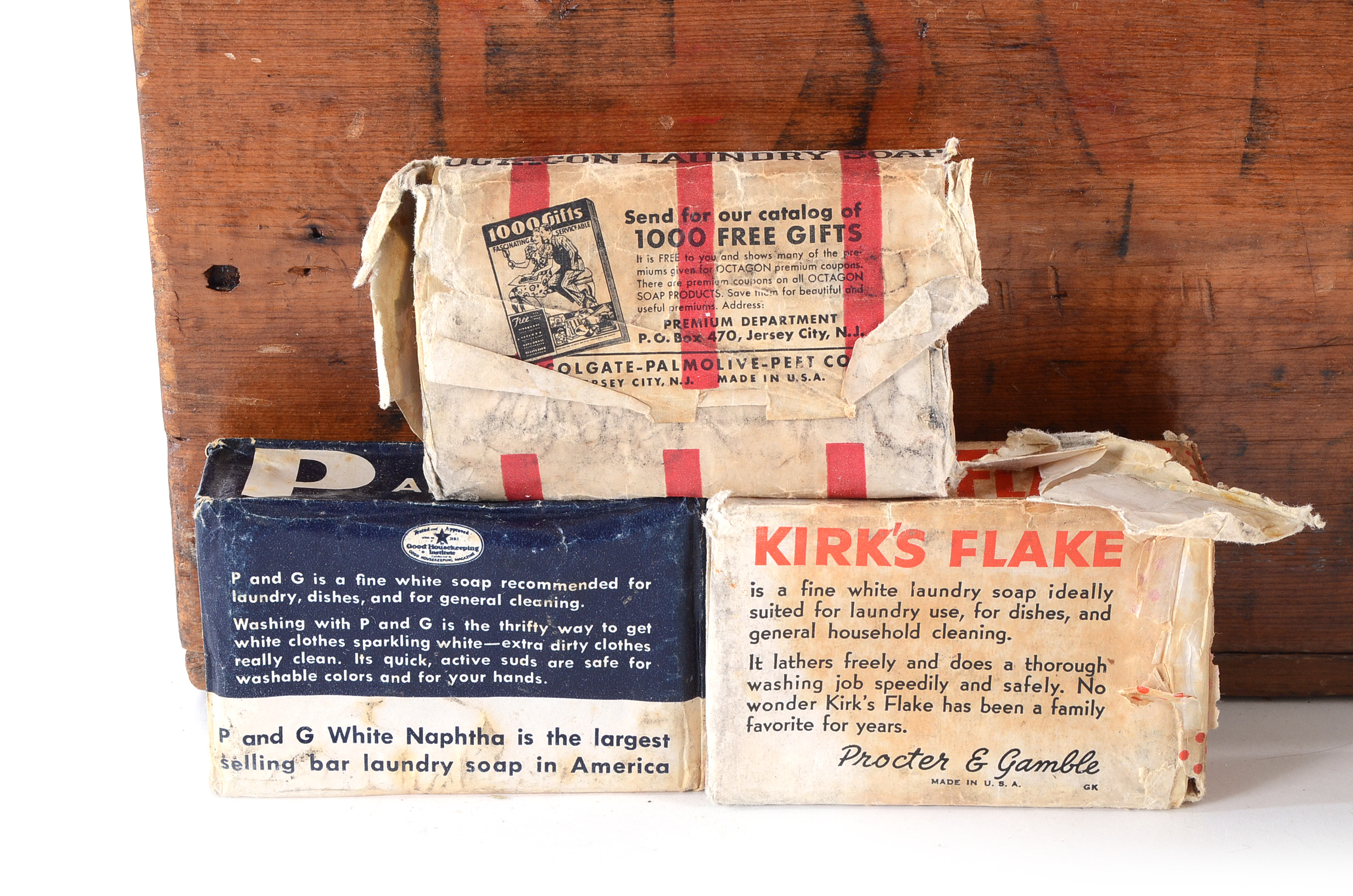 Vintage Soap Cakes with Crate