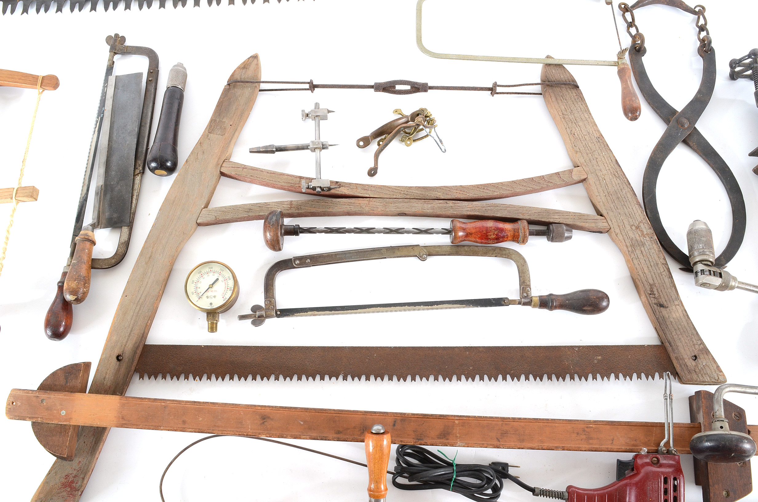 Collection of Vintage Saws and Tools