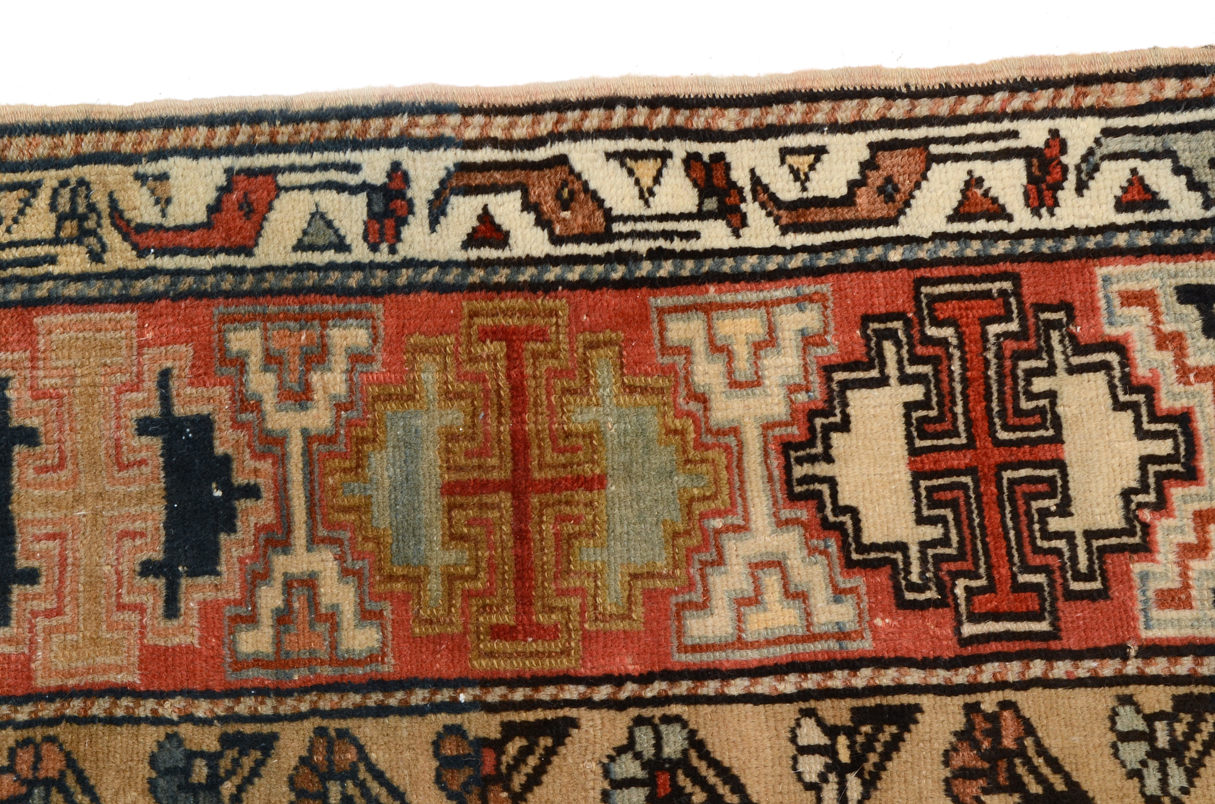 Hand Knotted Caucasian Genje Style Area Rug