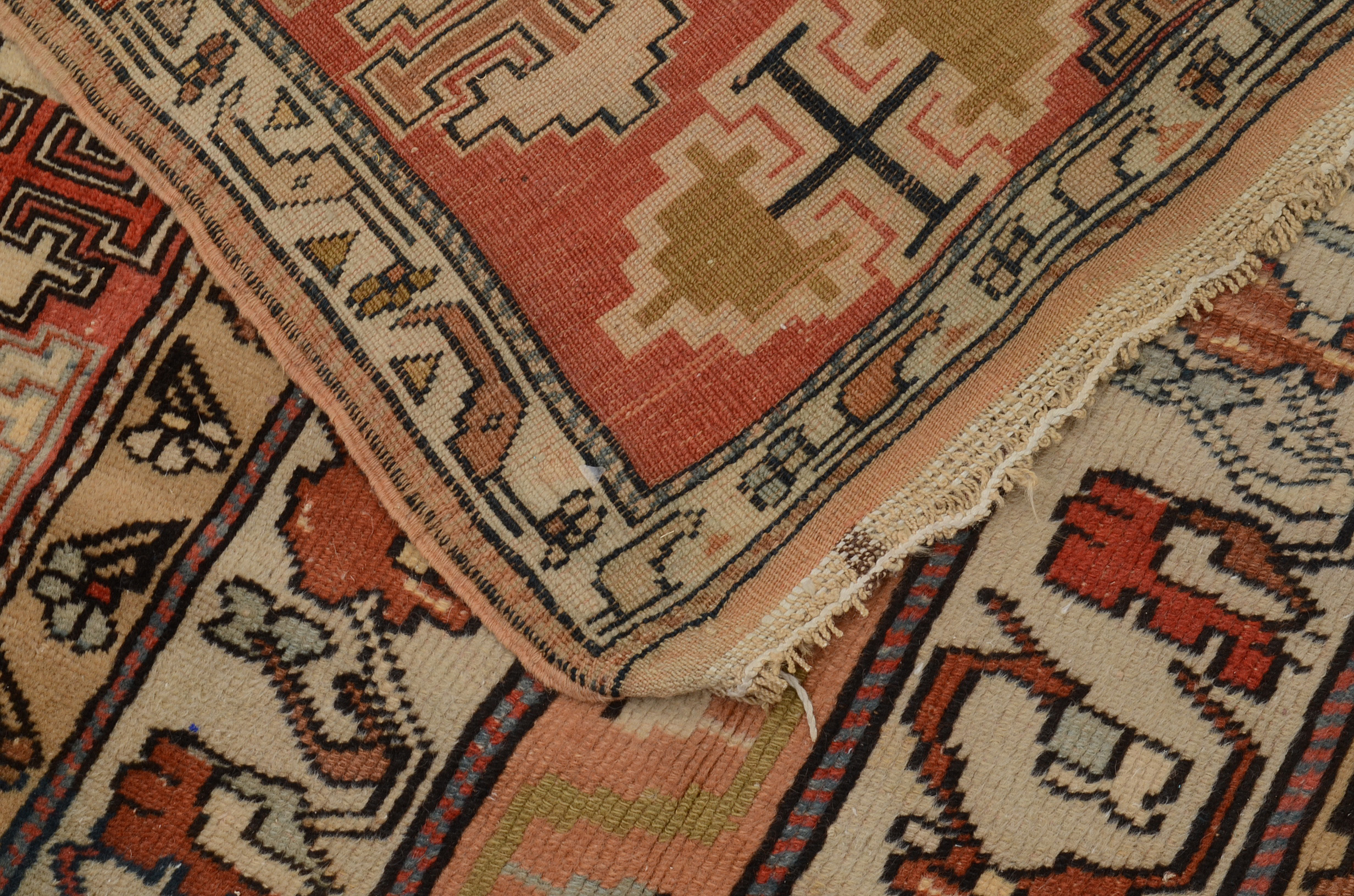 Hand Knotted Caucasian Genje Style Area Rug