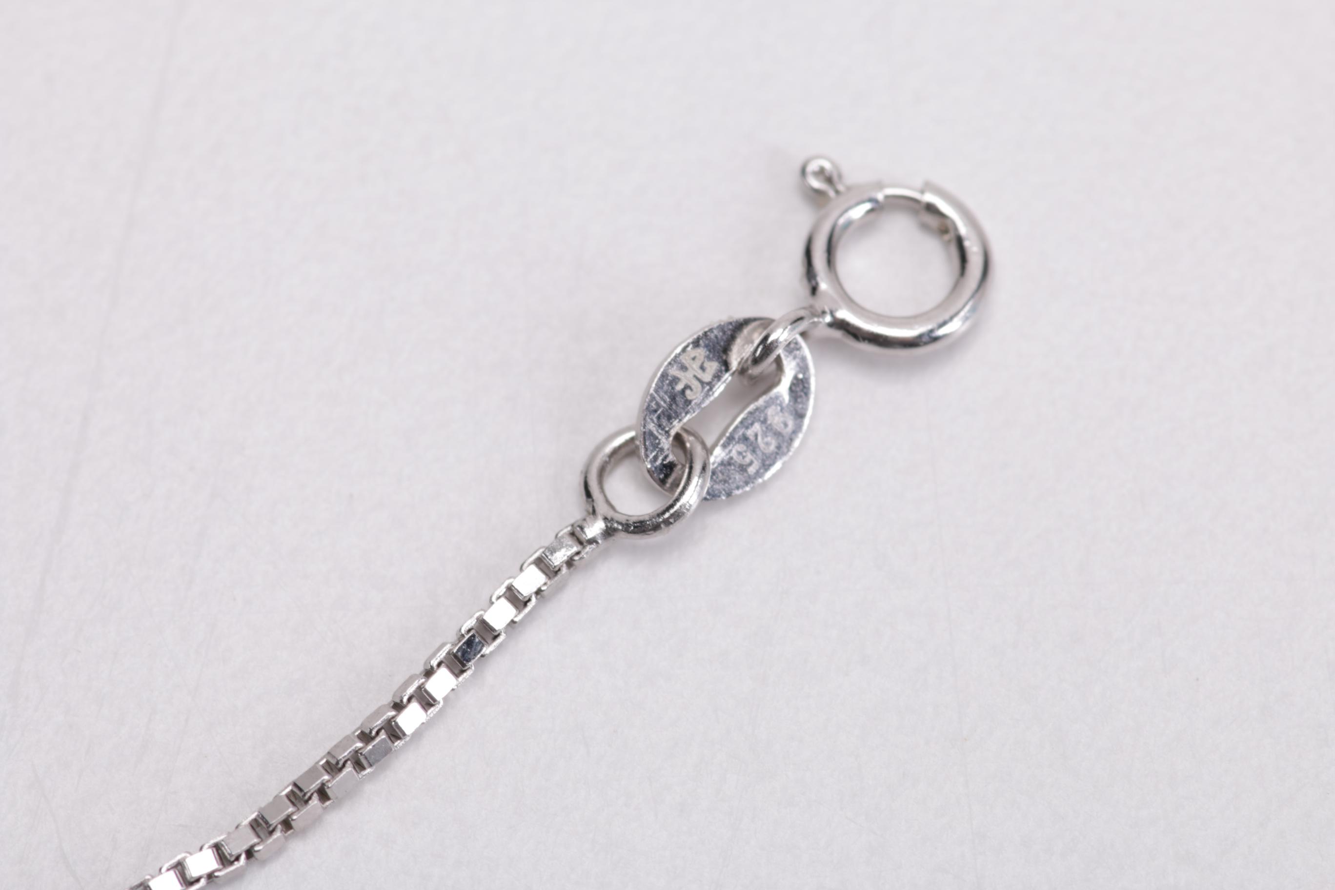 Sterling Silver Necklace and Pendant with Interchangeable Stone Accents