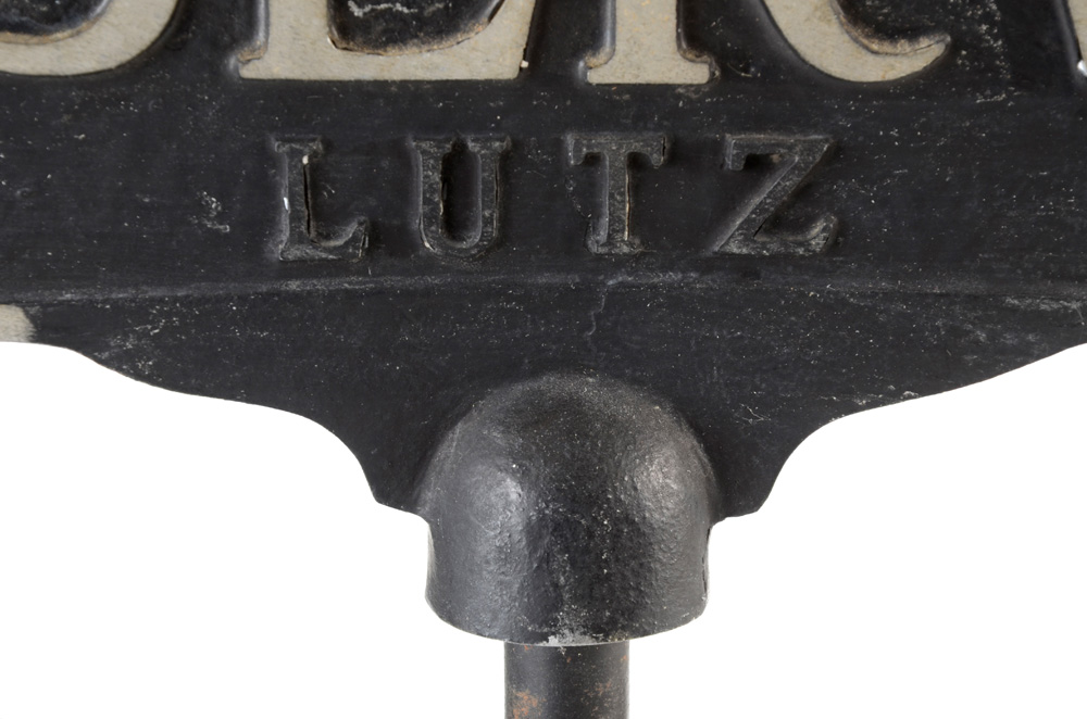 Vintage "Funeral Reserved" Cast Iron Parking Sign