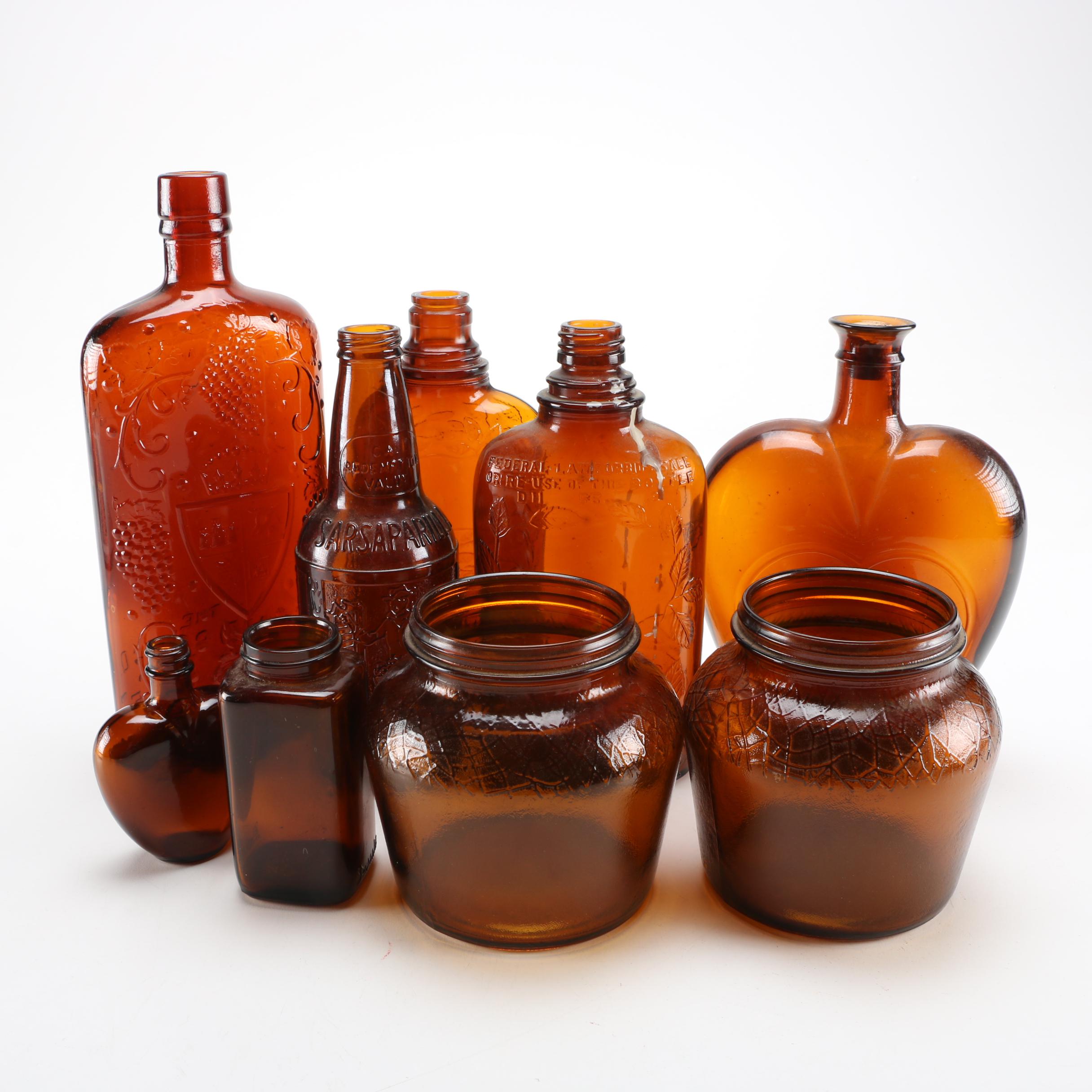 Amber Tint Glass Bottles