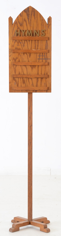 Oak "Hymns" Church Sign