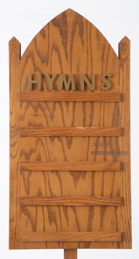 Oak "Hymns" Church Sign