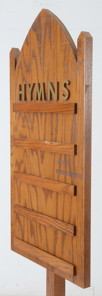 Oak "Hymns" Church Sign