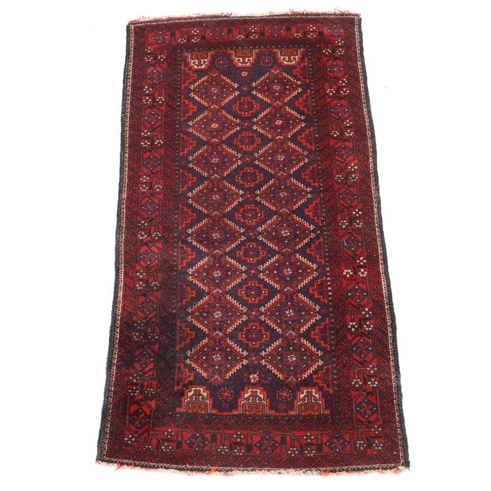 Hand-Knotted Baluch Wool Area Rug