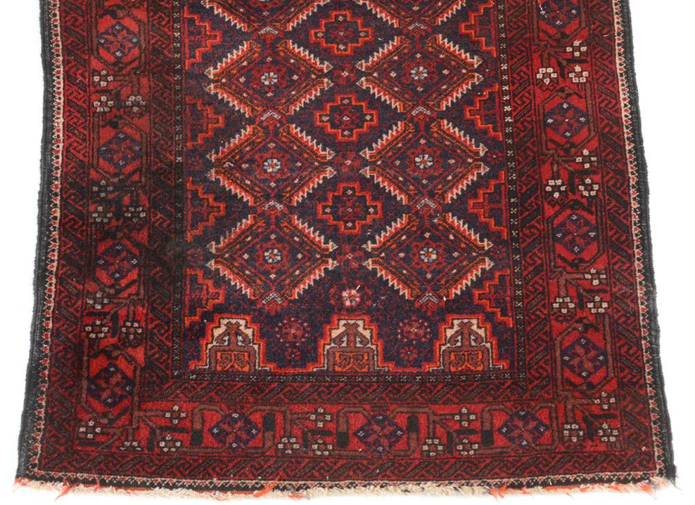 Hand-Knotted Baluch Wool Area Rug