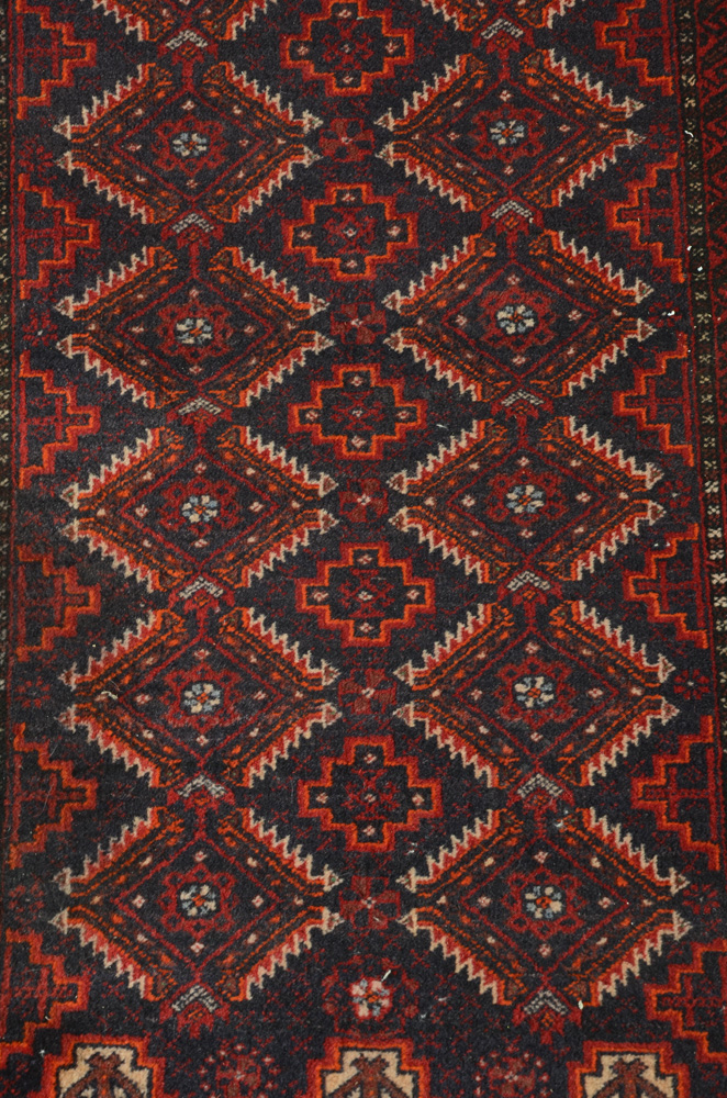 Hand-Knotted Baluch Wool Area Rug