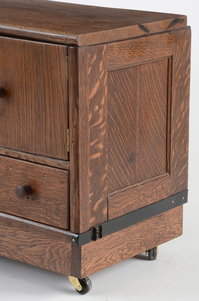 Vintage Oak Typeset Chest