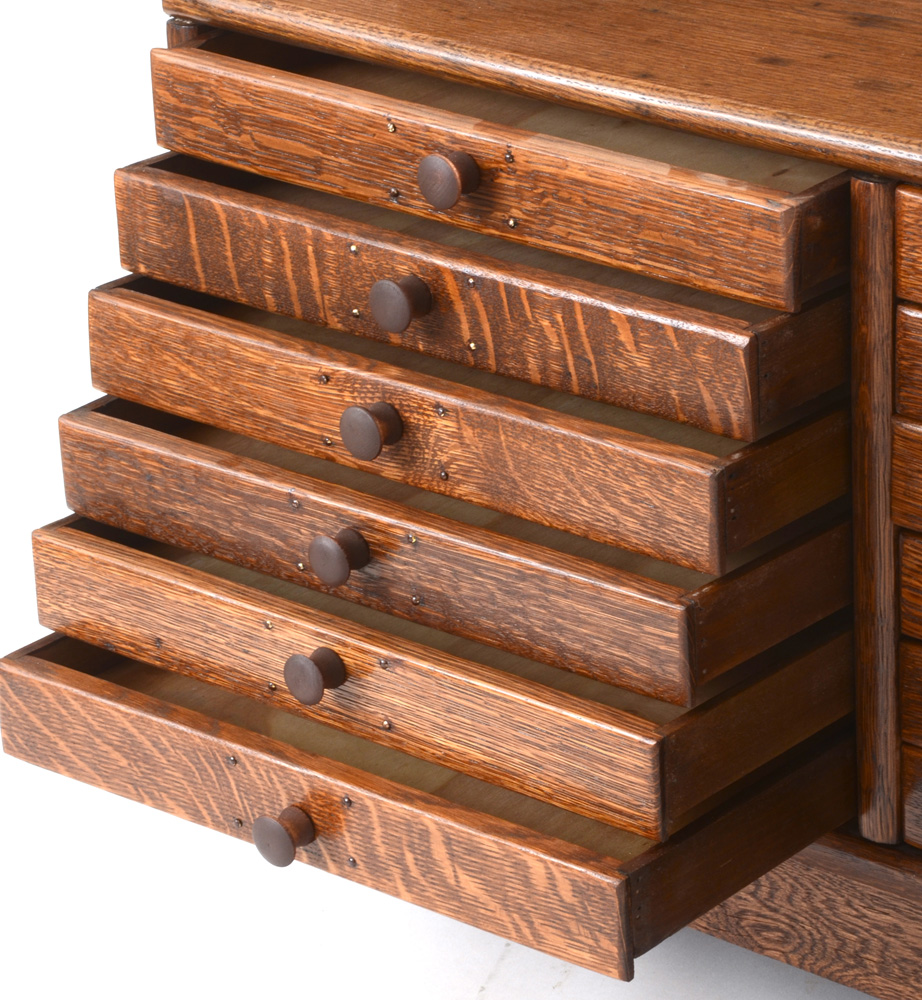 Vintage Oak Typeset Chest