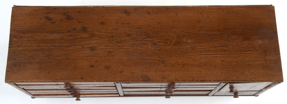 Vintage Oak Typeset Chest