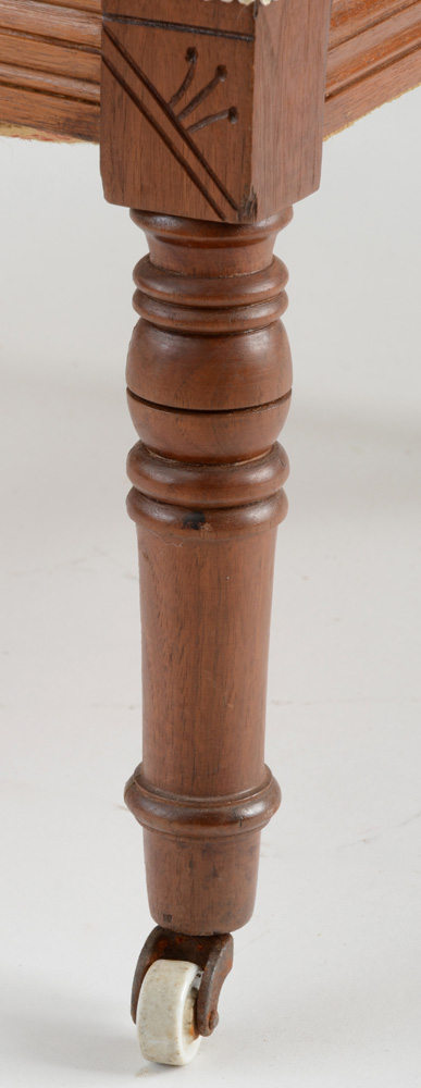 Walnut Eastlake Single-Arm Settee