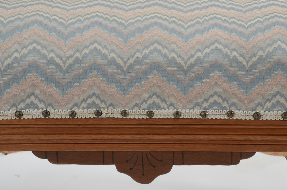 Walnut Eastlake Single-Arm Settee