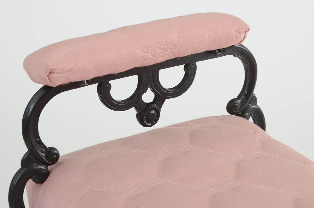 Vintage Cast Iron Bench with Arms