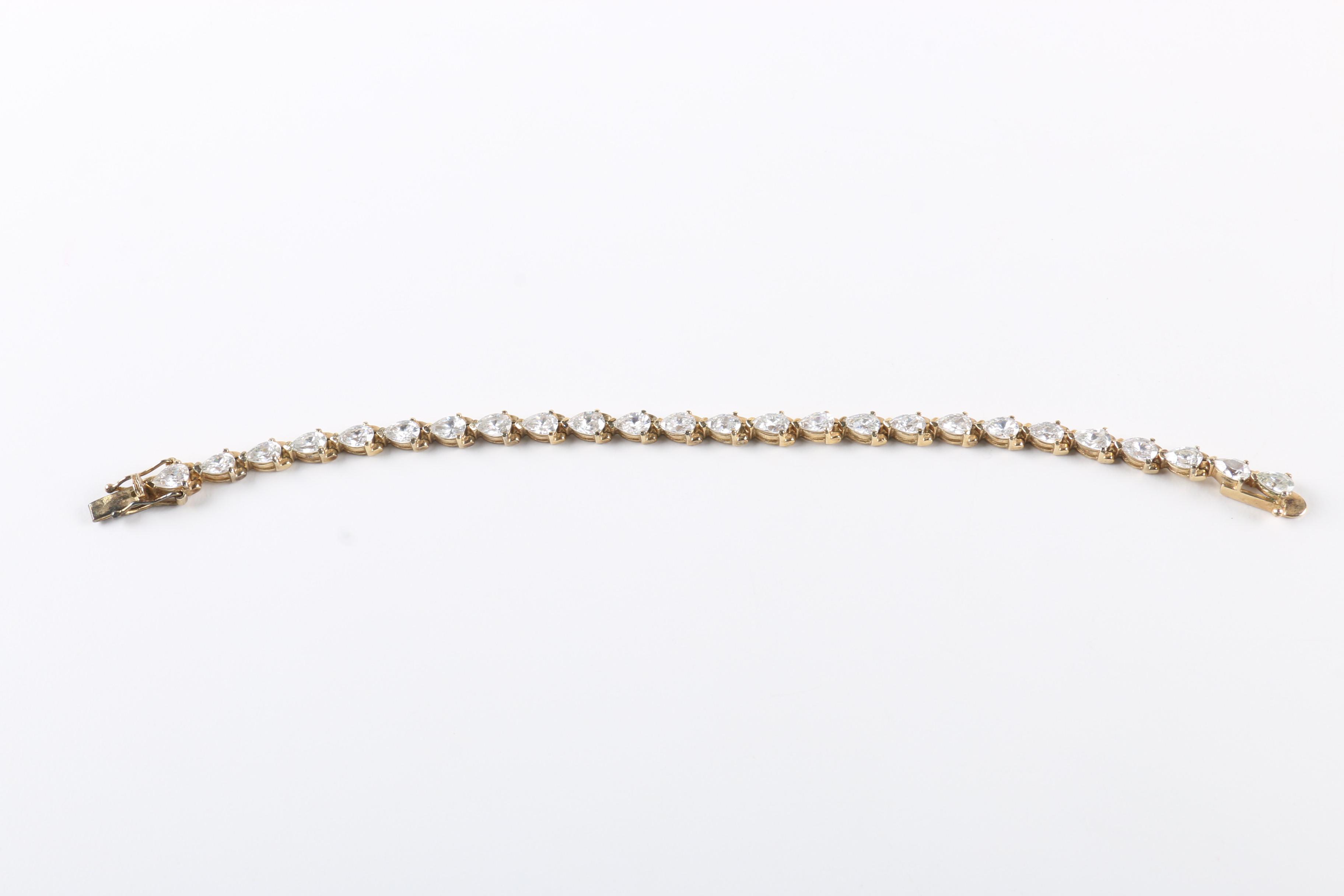 Sterling and Cubic Zirconia Bracelets