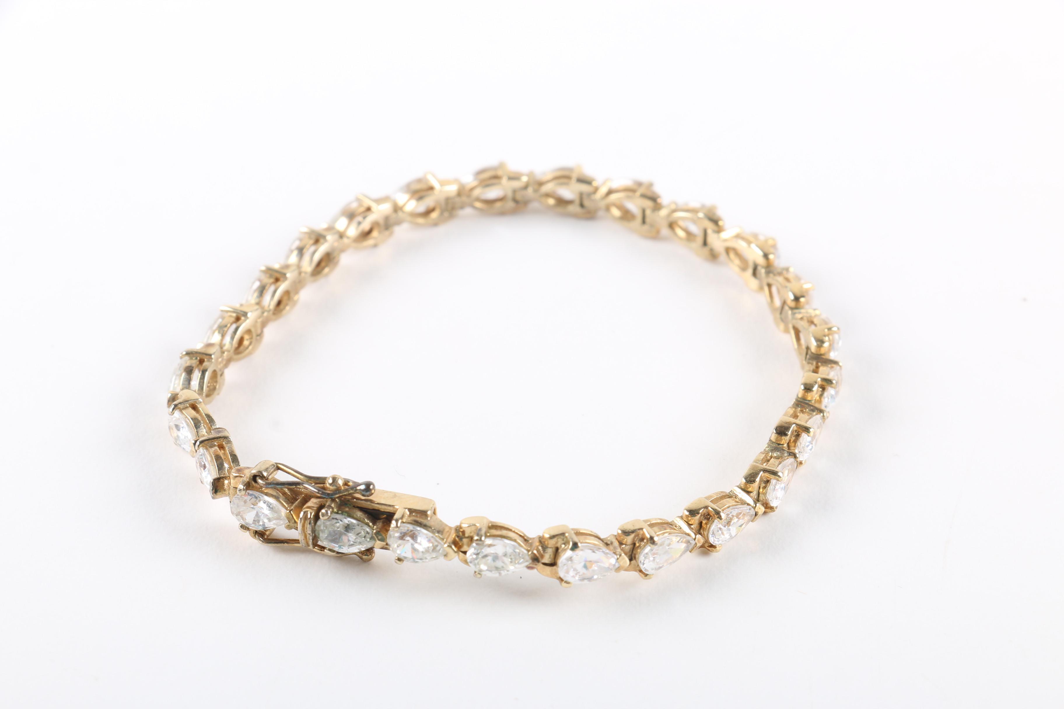 Sterling and Cubic Zirconia Bracelets