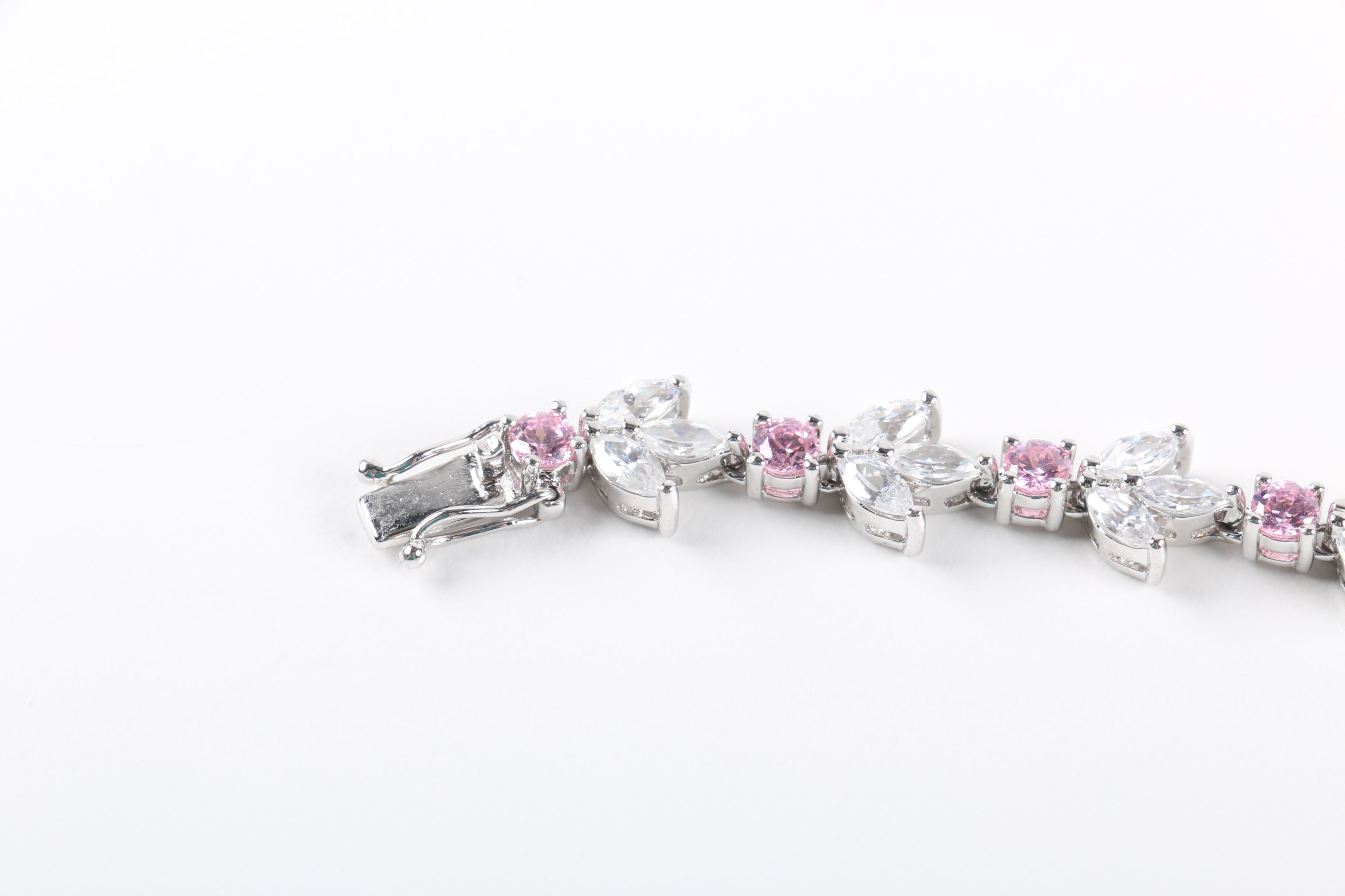 Sterling and Cubic Zirconia Bracelets