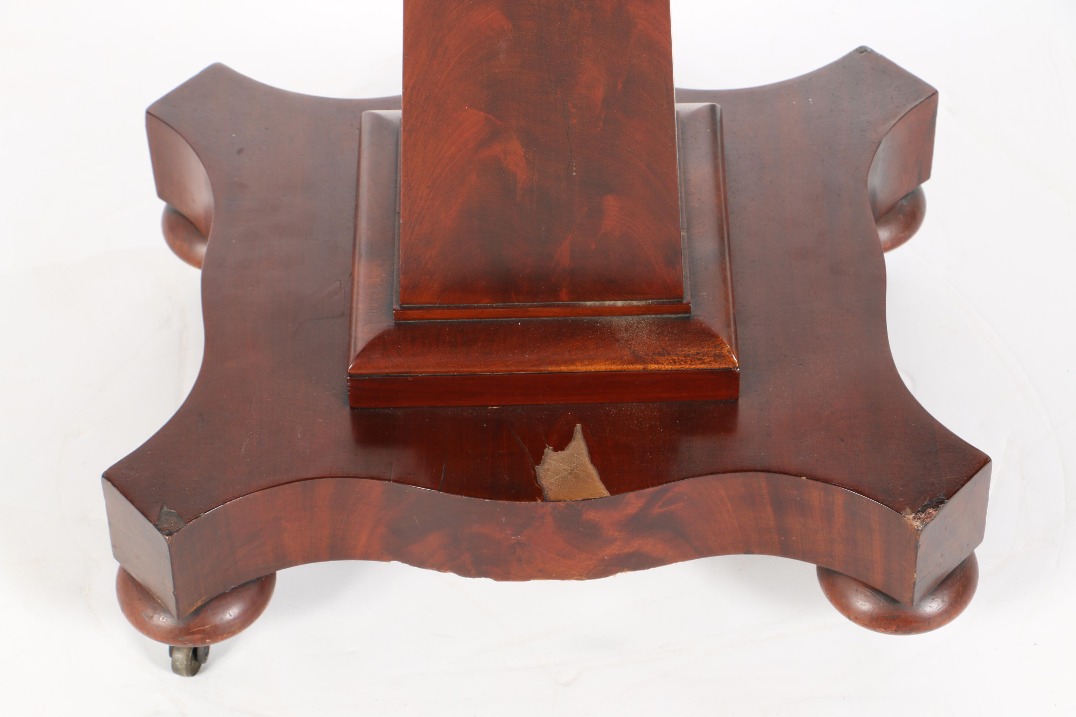 Antique Empire Style Mahogany Flip-Top Game Table