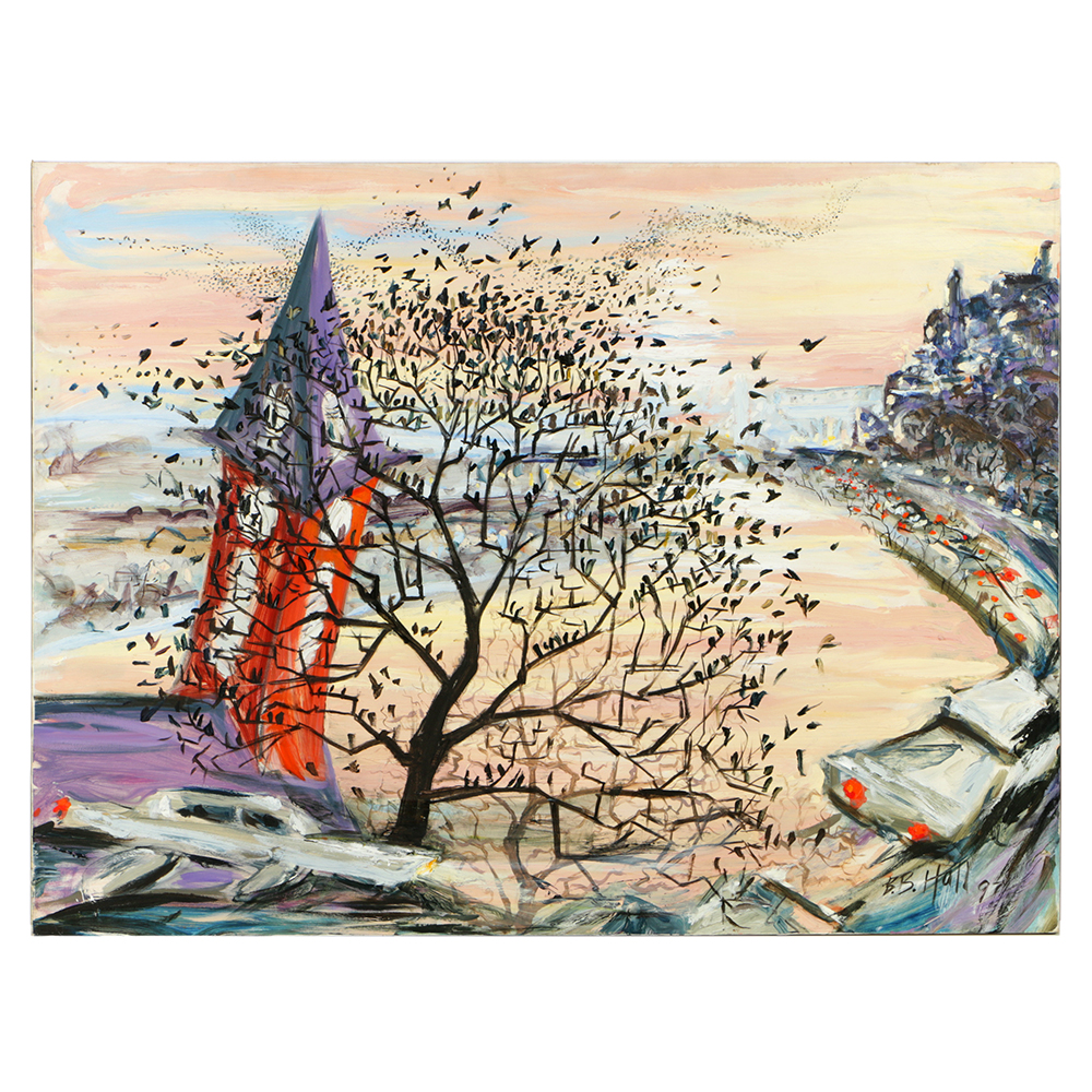 B.B. Hall Oil Painting on Canvas "Columbia Parkway I"