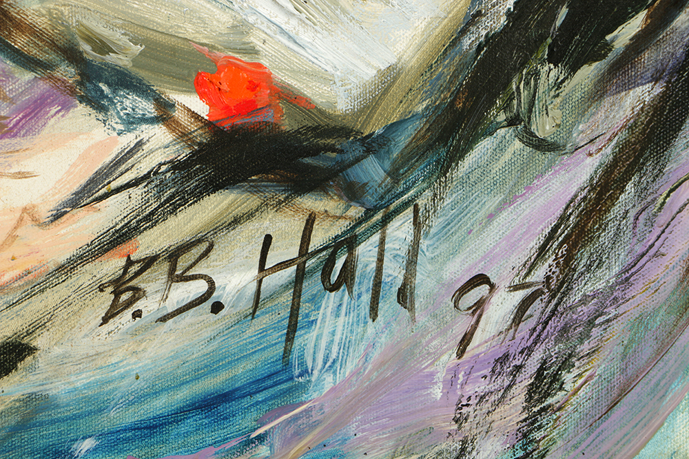 B.B. Hall Oil Painting on Canvas "Columbia Parkway I"