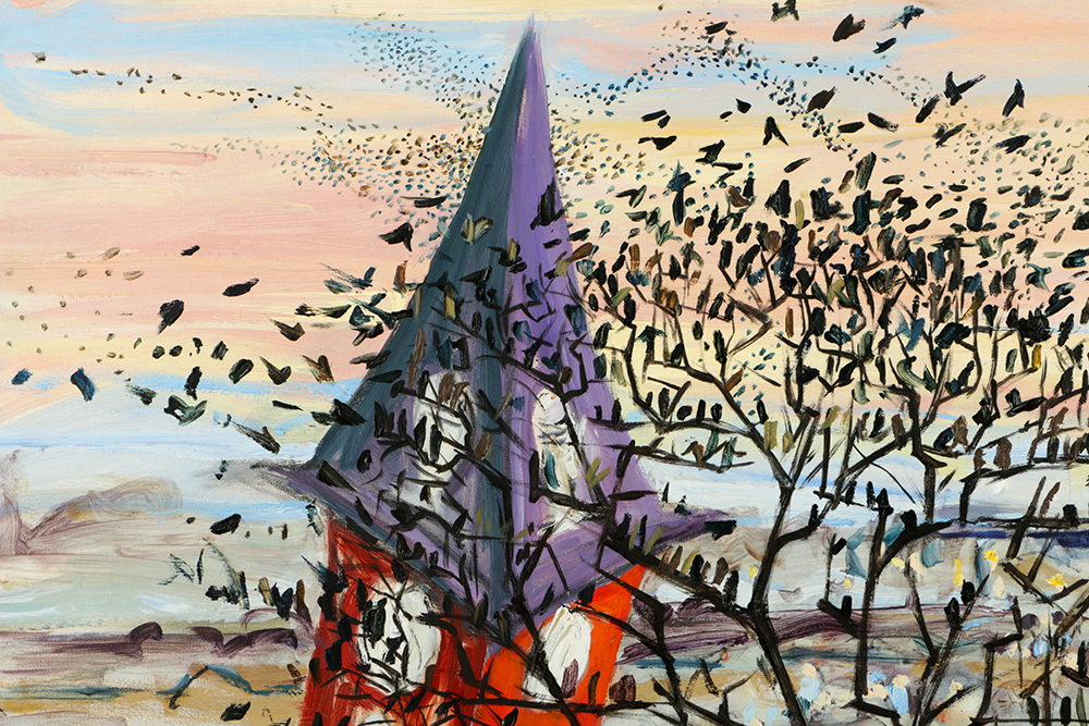 B.B. Hall Oil Painting on Canvas "Columbia Parkway I"