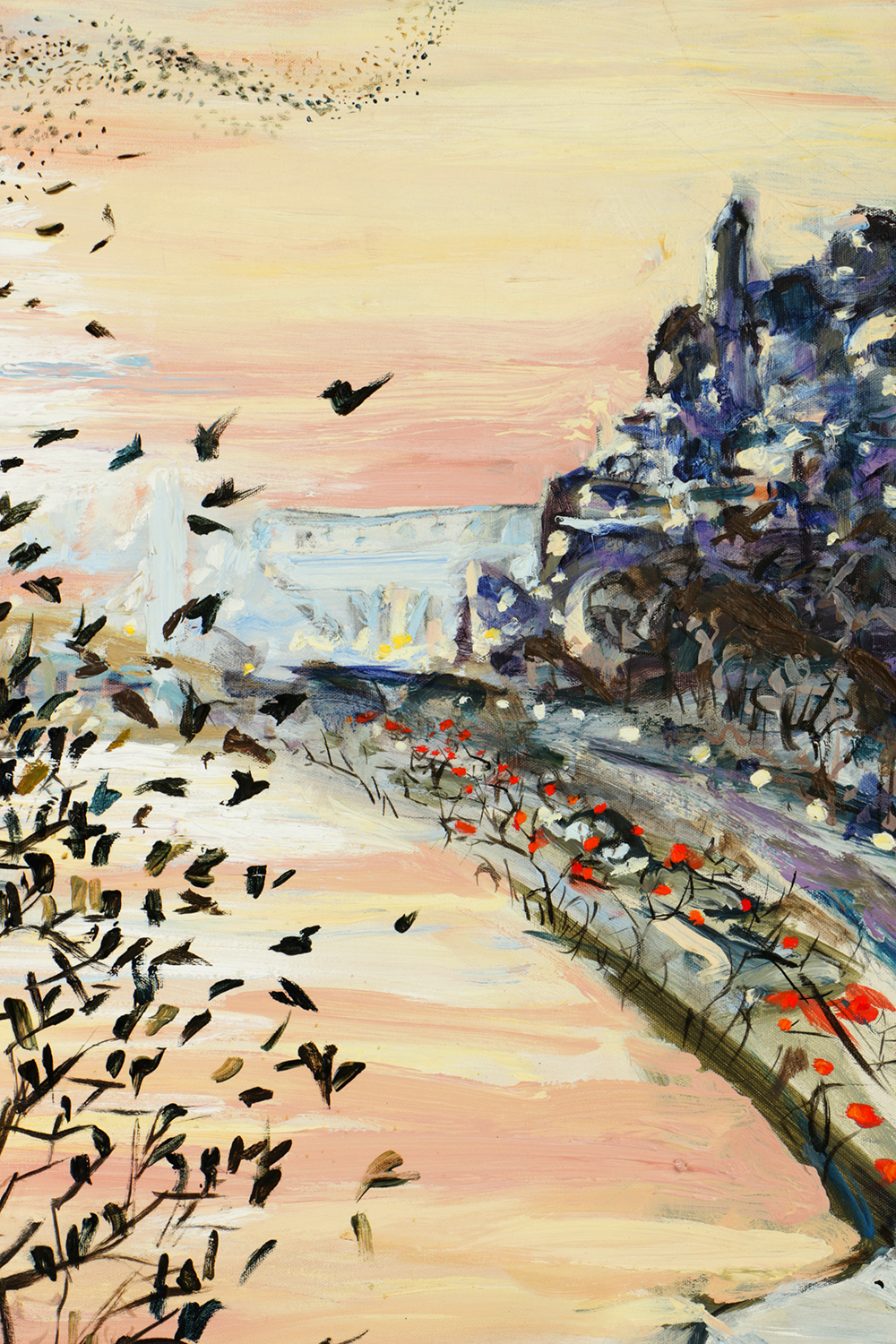 B.B. Hall Oil Painting on Canvas "Columbia Parkway I"