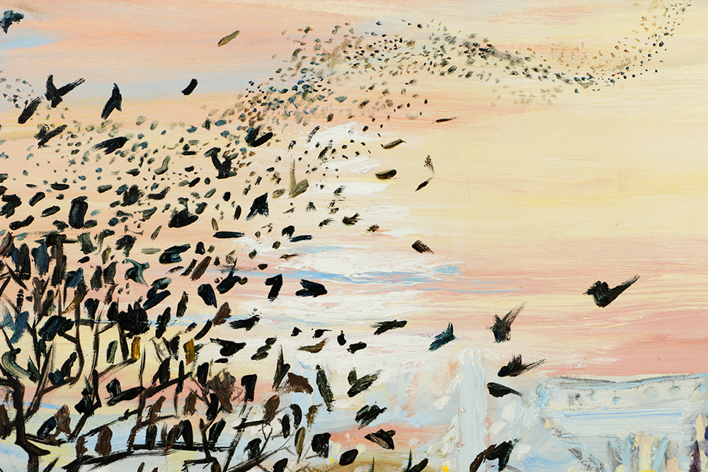 B.B. Hall Oil Painting on Canvas "Columbia Parkway I"