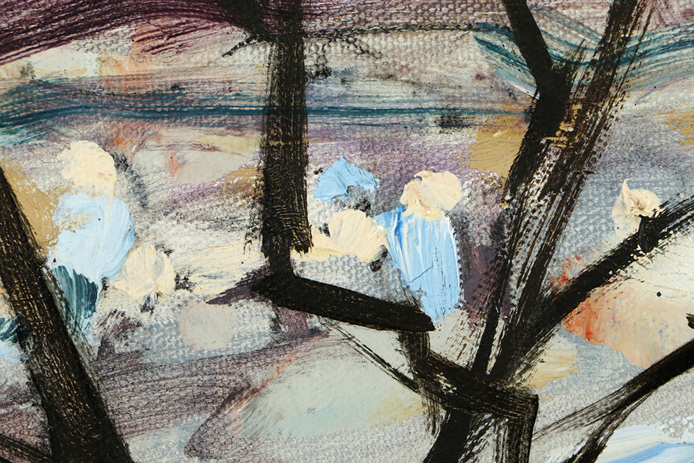 B.B. Hall Oil Painting on Canvas "Columbia Parkway I"