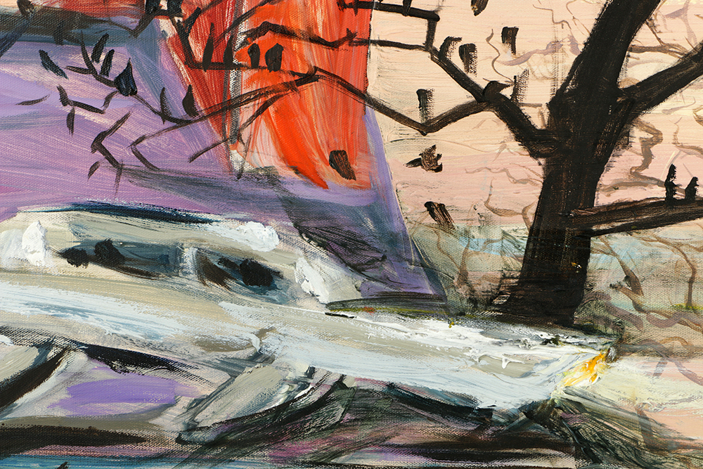 B.B. Hall Oil Painting on Canvas "Columbia Parkway I"