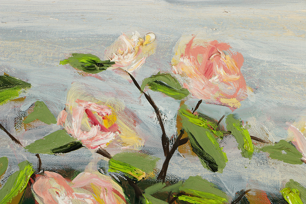 B.B. Hall Oil Painting on Canvas "The Purple Cat 2"