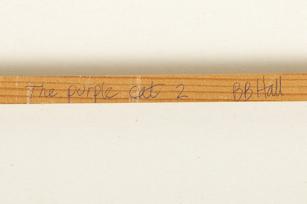 B.B. Hall Oil Painting on Canvas "The Purple Cat 2"